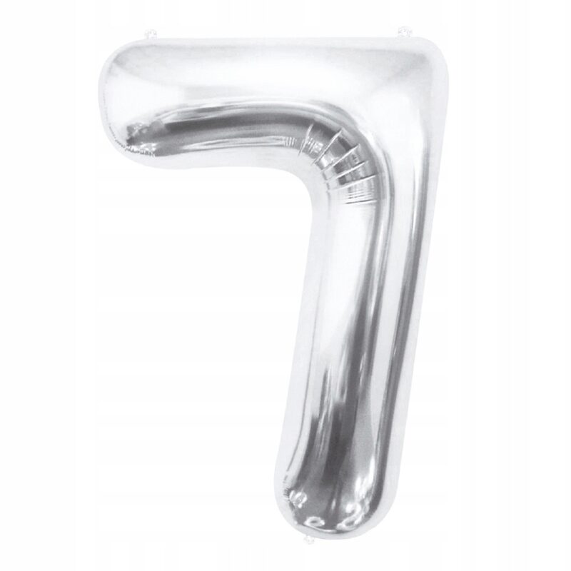 Balon foliowy Godan cyfra 7 85 cm srebrny