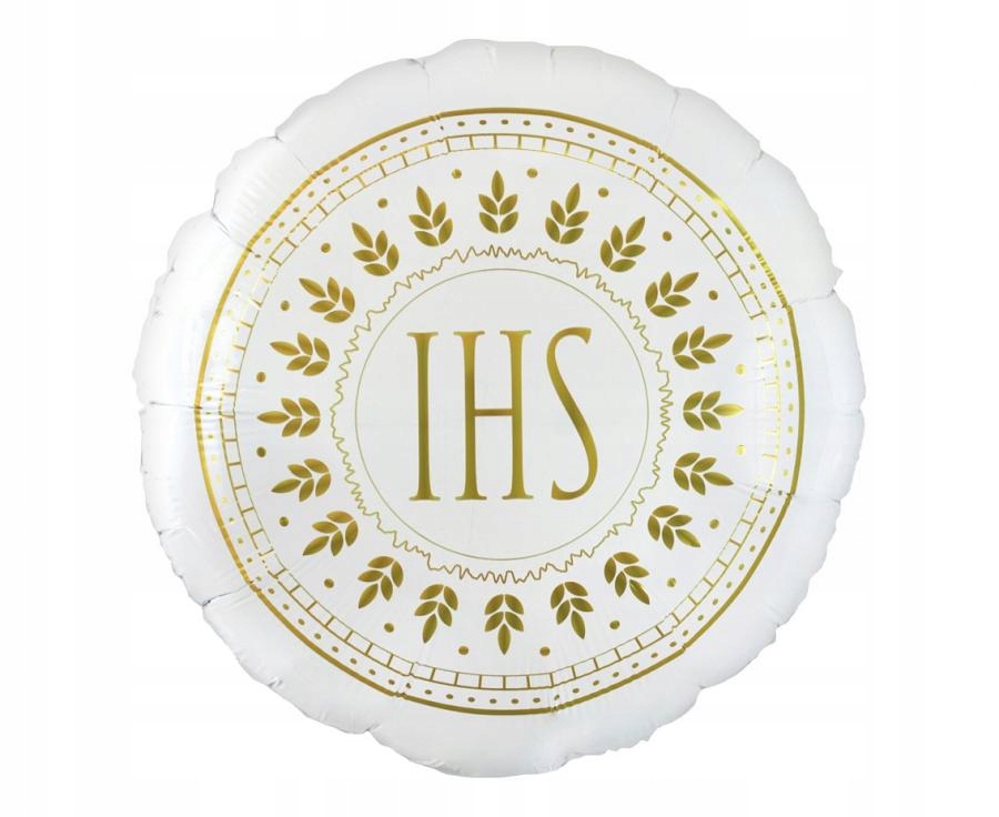 Balon foliowy IHS, komunia, okrągły 18", 1 szt