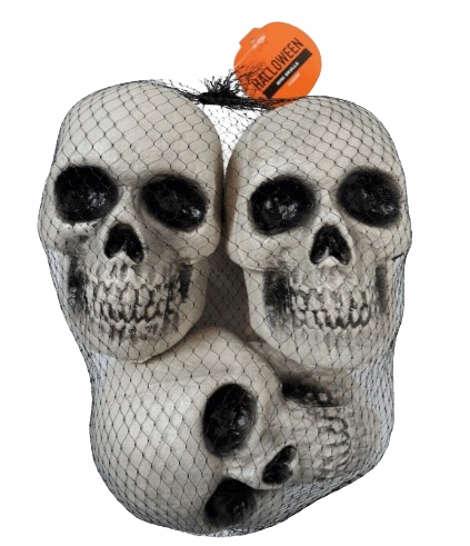 Dekoracja Halloween Czaszka Czaszki 3szt Straszne Gadżety na Halloween