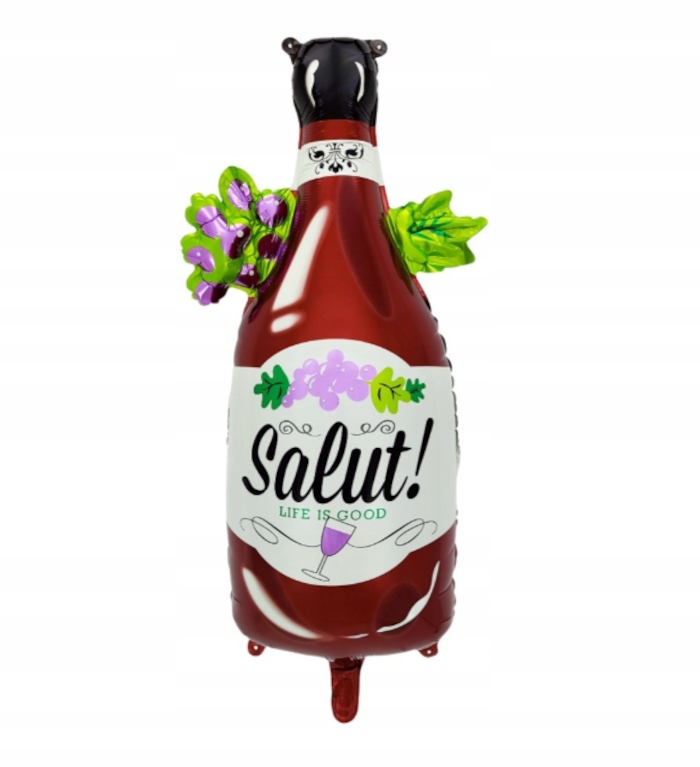 Balon foliowy BUTELKA WINO 48x89cm IMPREZA PARTY URODZINY