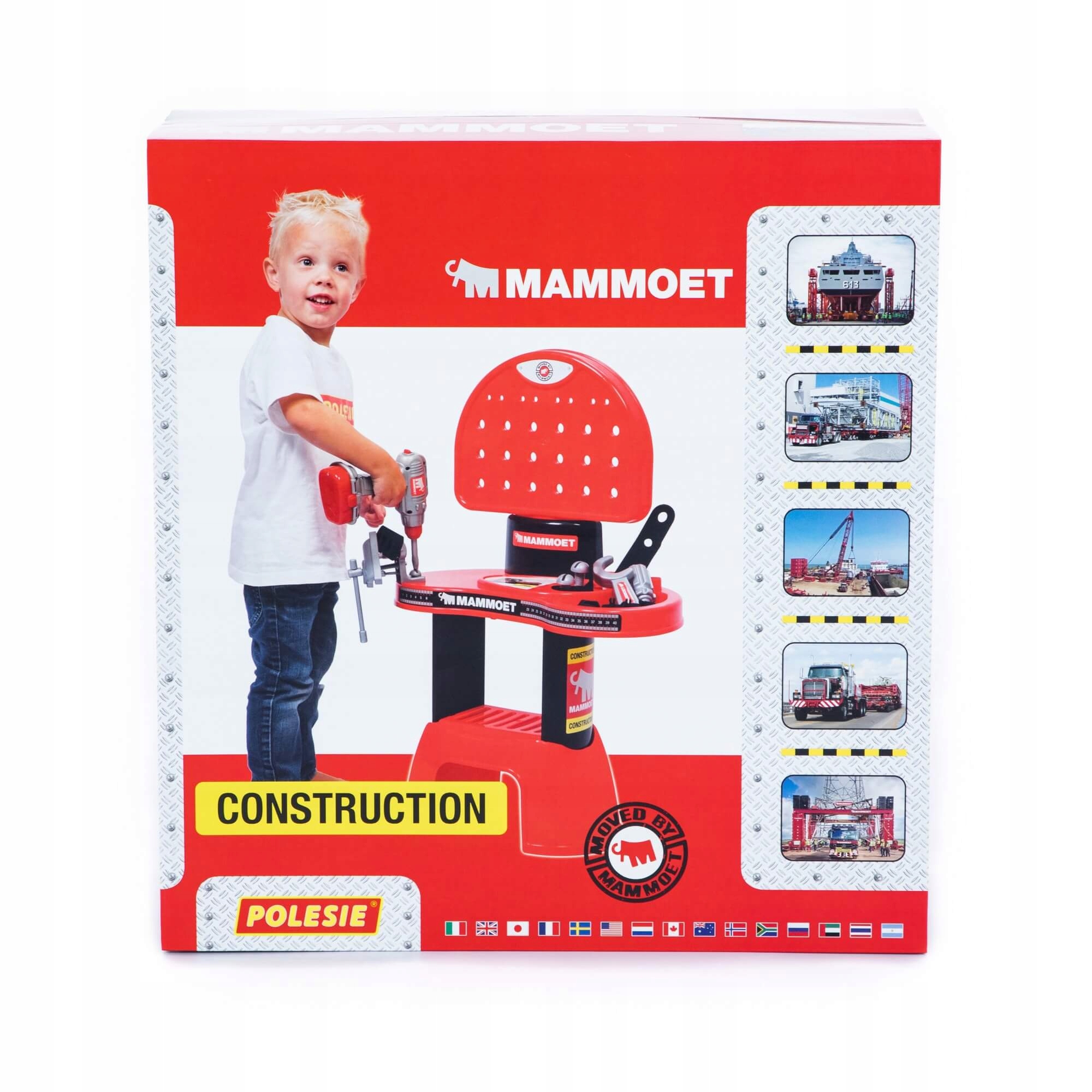 Warsztat dla dzieci Polesie Mammoet 65322 czerwony - obrazek 5