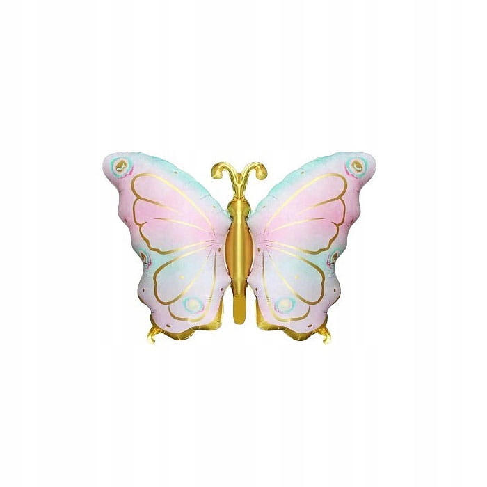 BALON FOLIOWY MOTYL PASTELOWY 79X52CM