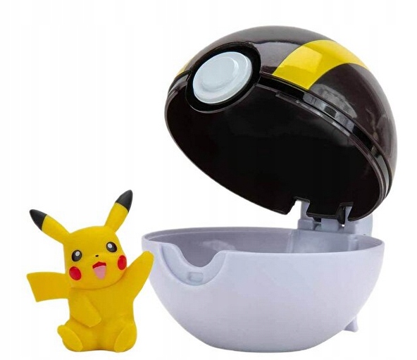 Kuferek + kula + 6 figurek + karty pokemon, pokemony, Pikachu - obrazek 3