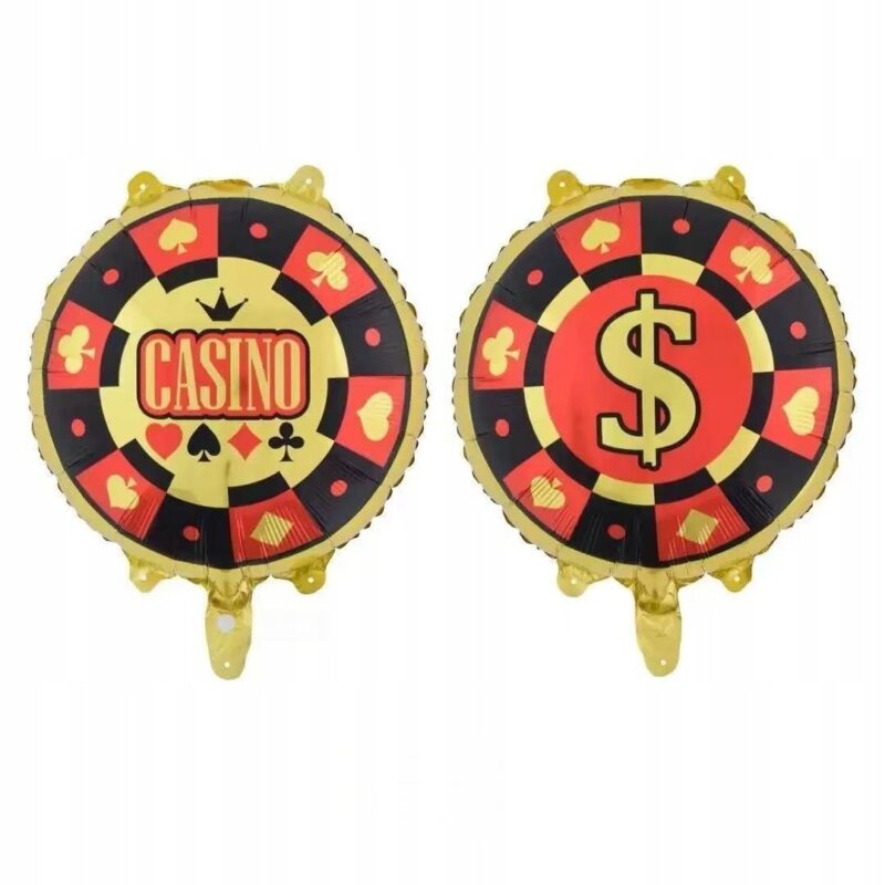 Balon Foliowy Kasyno 18 cali (45 cm) – Casino / Poker / Vegas Party