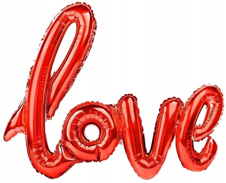 Balon foliowy Love 102x65cm czerwony. Walentynki, duży