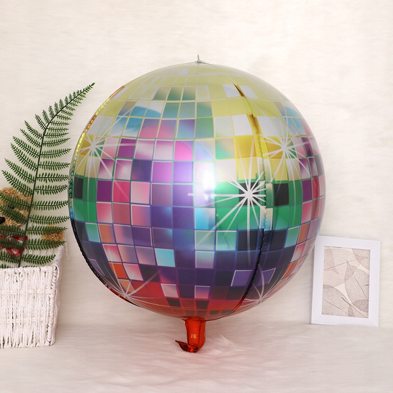 Balon foliowy kula 4d multi KOLOR 55cm, studniówka, sylwester, karnawał - obrazek 2