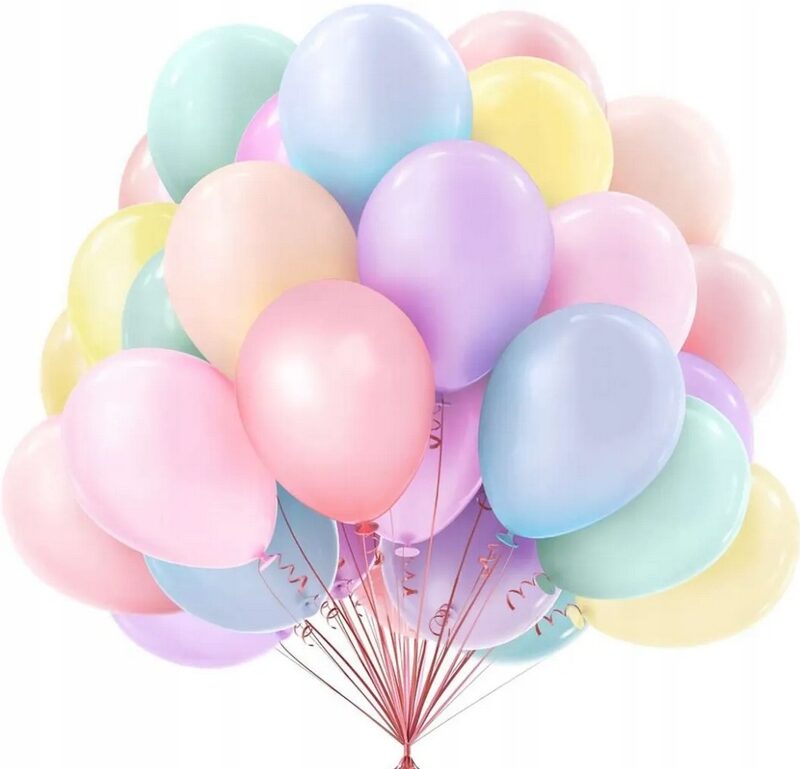Balon lateksowy MIX KOLOR, czerwony, żółty, fioletowy, 10 cali, 25cm 10szt