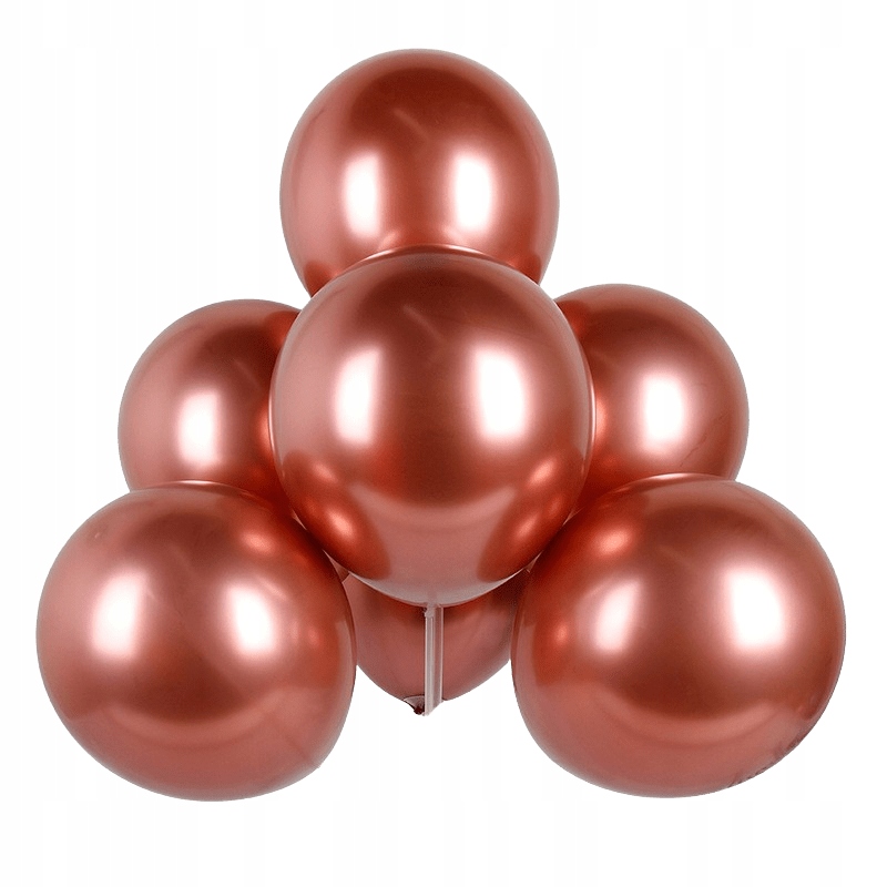 Balon lateksowy ROSEGOLD chrom 5 cali, 13cm 10szt