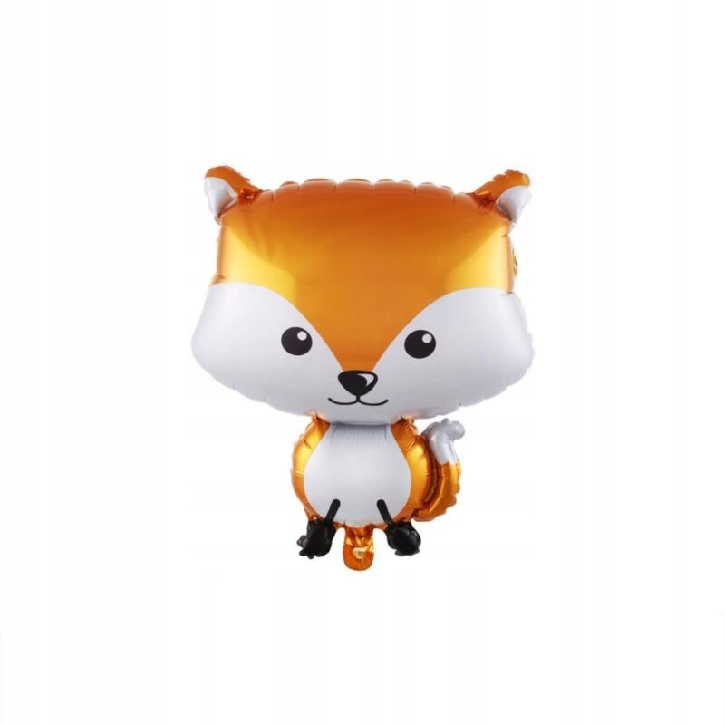 Balon foliowy lis 49x65cm, urodziny, zwierzęta, las, ZOO