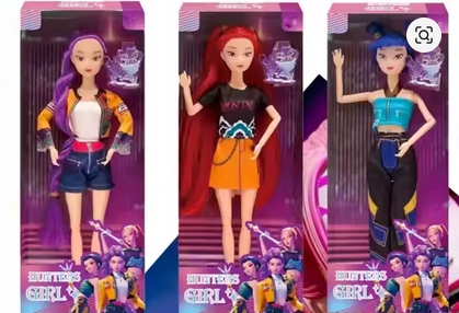 ZESTAW 3 LALEK GRAJĄCYCH KPop Demon Hunters LALKI Rumi Mira i Zoey 30cm