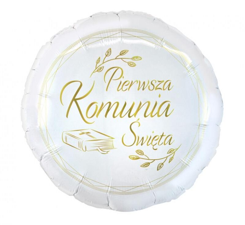Balon foliowy Pierwsza Komunia Święta biblia