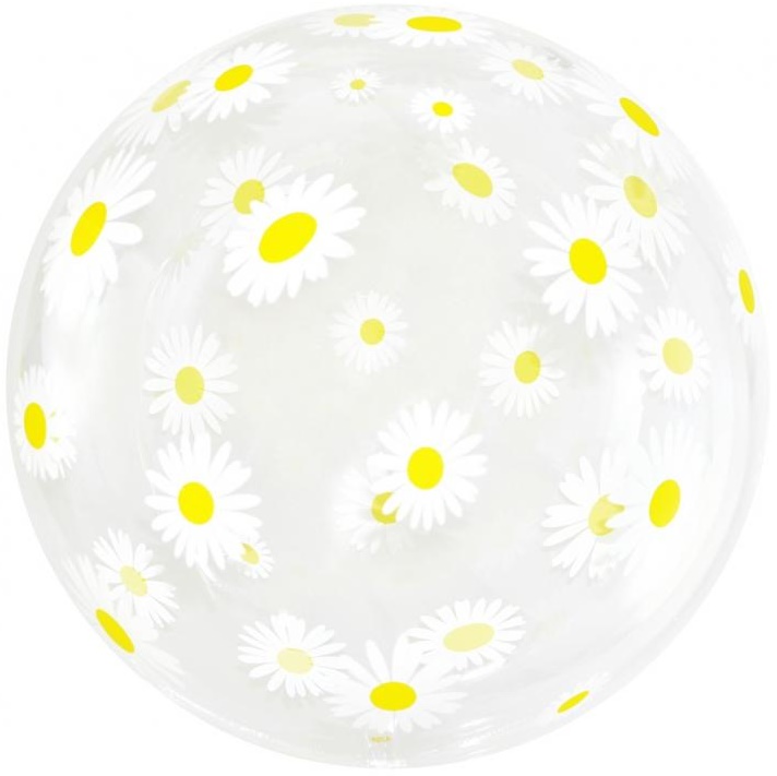 Balon Aqua - kryształowy, stokrotki, 46 - 51 cm