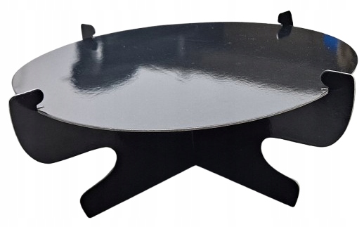 Patera na ciasto mufinki tort desery stojak dekoracja 29,5cm czarna czarny