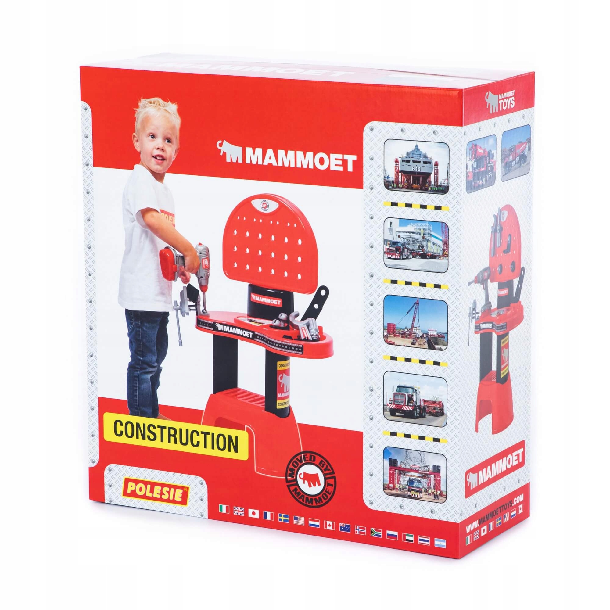 Warsztat dla dzieci Polesie Mammoet 65322 czerwony