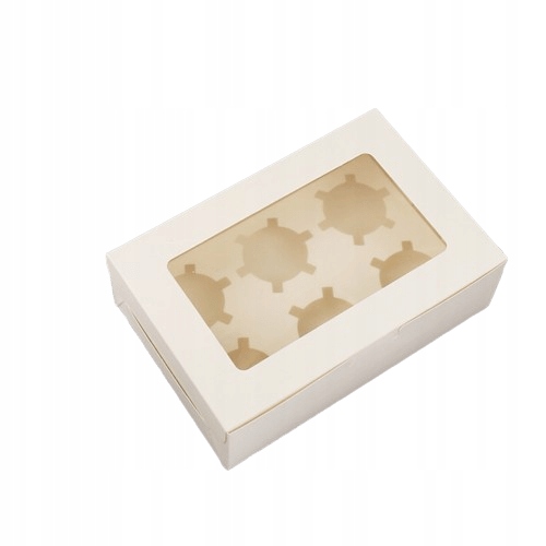 Pudełko na ciasto, babeczki białe Cake Box 2szt