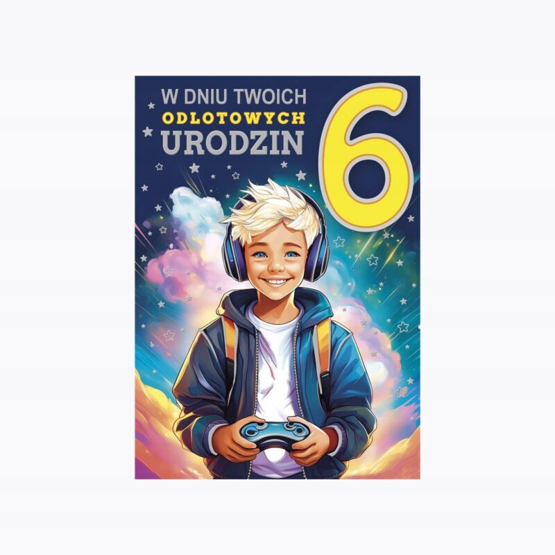Laurka z cyfrą 6 na gąbkach exclusive Urodziny Dziecięce