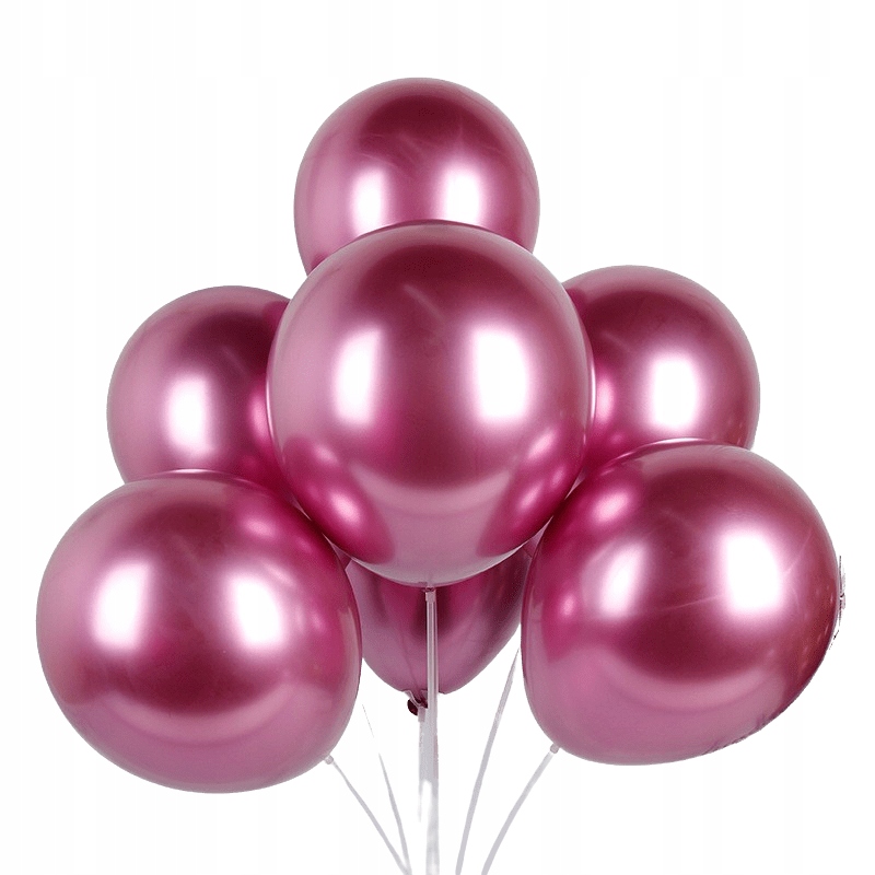 Balon lateksowy fuksja chrom 12 cali, 30cm 10szt