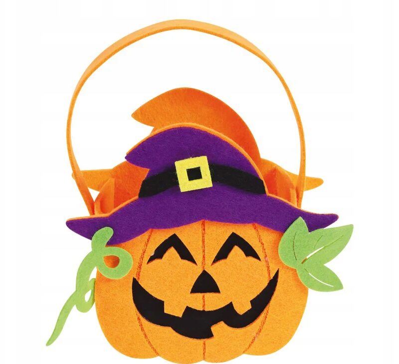 Torebka na cukierki Halloween Dynia Torba Filcowa na Cukierki Dynia