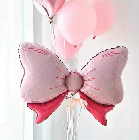 Balon foliowy kokarda 80x48cm, urodziny, prezent - obrazek 2