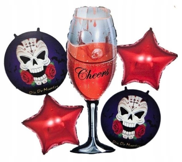Balon foliowy Halloween Cheers zestaw 5szt