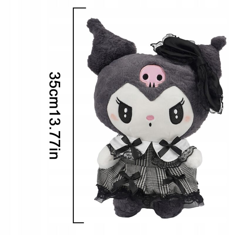 Maskotka Pluszowa Kuromi Szara Kokardka 35CM