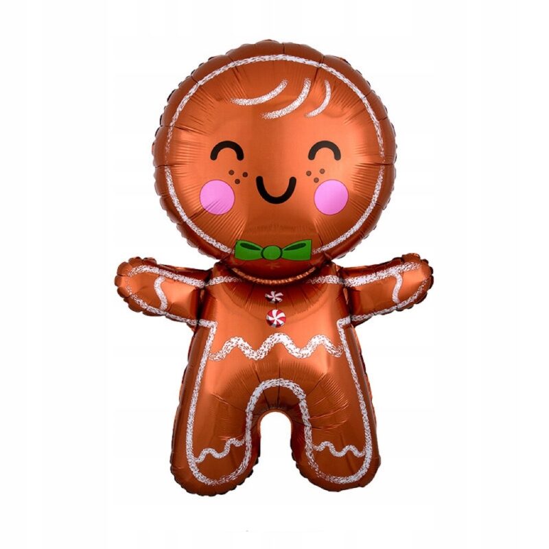 Balon foliowy świąteczny Piernikowy Ludzik 50 x 71 cm na Boże Narodzenie