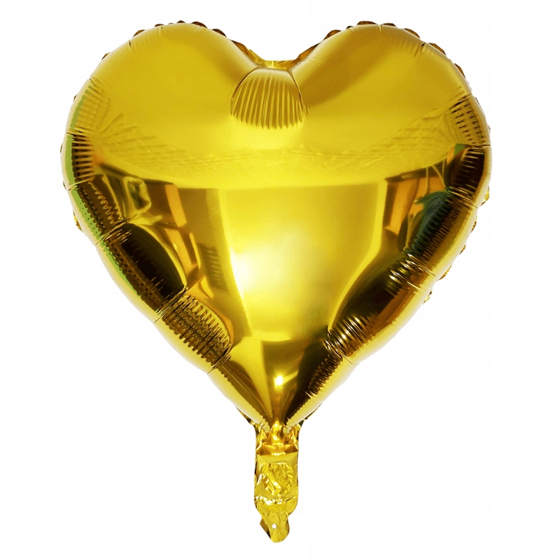 Balon foliowy serce 18 cali 45 cm ZŁOTE, wesele, chrzest, komunia