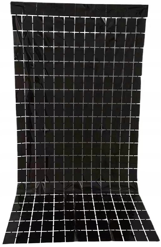 Kurtyna imprezowa czarna100x200cm panelowa, tło, ścianka do zdjęć, urodziny