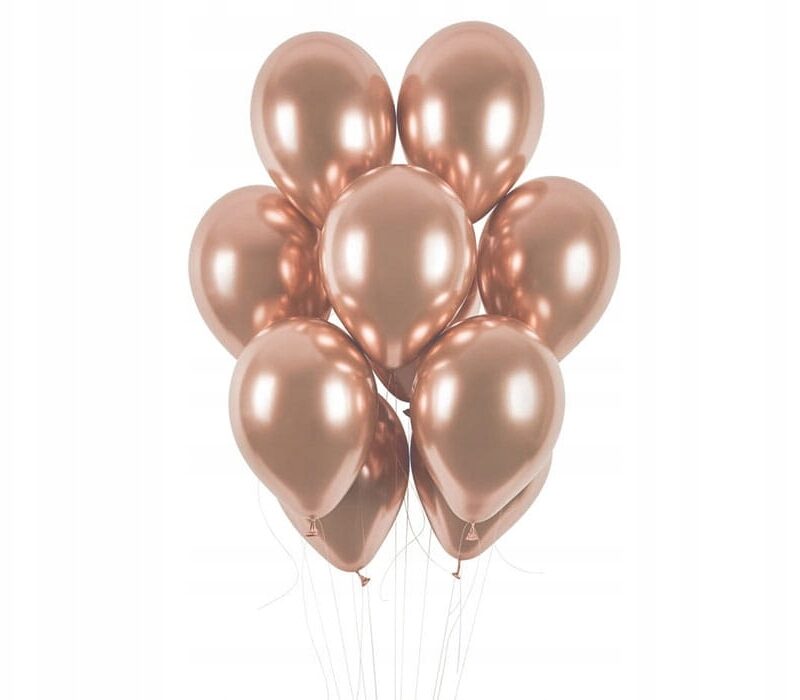Balon lateksowy SZAMPAŃSKI chrom 5 cali, 13cm 10szt