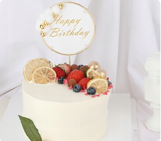 Topper na tort Happy Birthday, 19 cm urodziny - obrazek 2