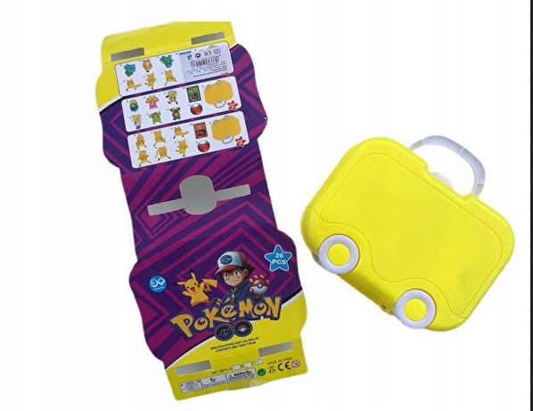 Kuferek + kula + 6 figurek + karty pokemon, pokemony, Pikachu - obrazek 4