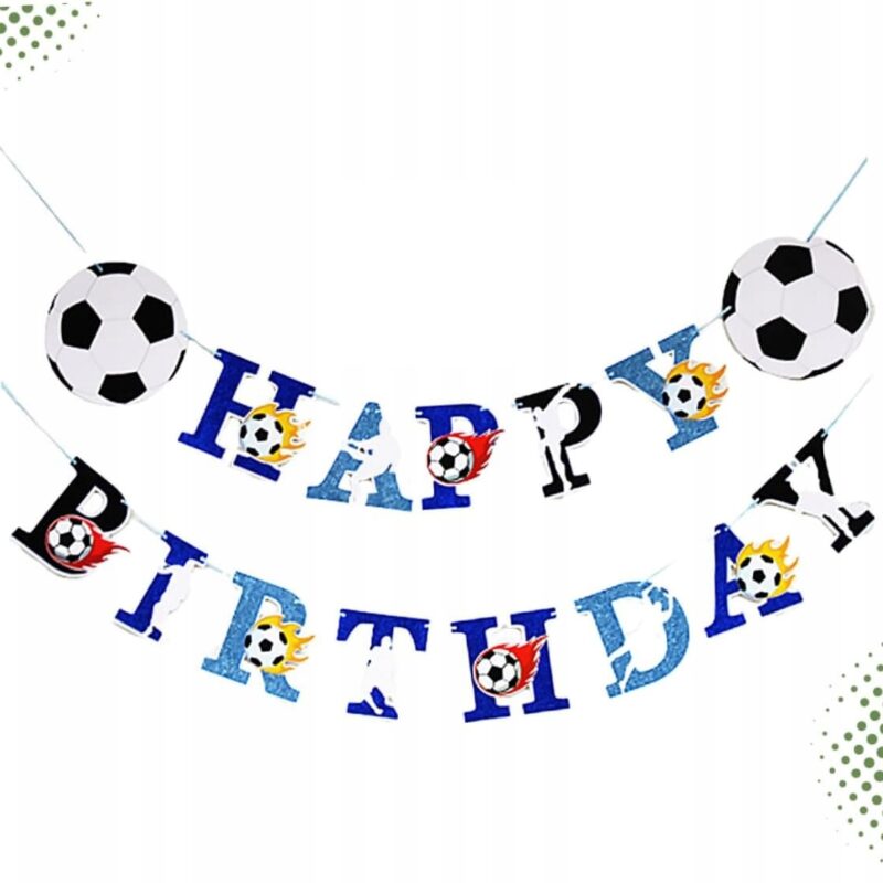 Baner Happy Birthday Piłka nożna, 180cm